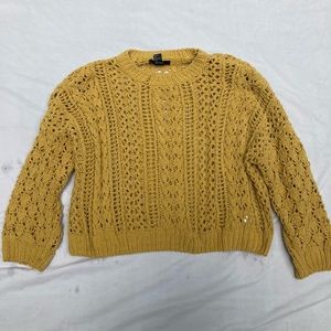 Mustard Knitted Sweater Forever21